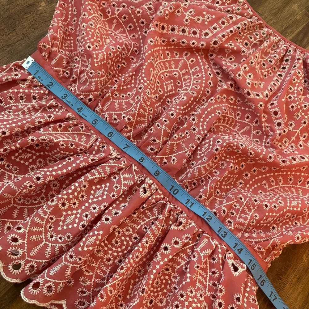 Elie Tahari Pink Eyelet Peasant Blouse - Picture 14 of 16